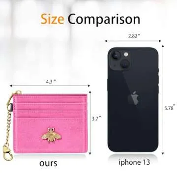 Stylish RFID Card Holder Keychain Wallet for Women