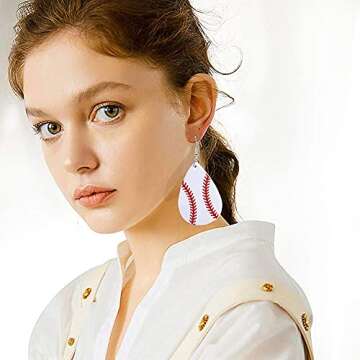 Stylish Faux Leather Teardrop Earrings for Women