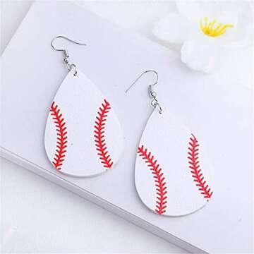 Stylish Faux Leather Teardrop Earrings for Women