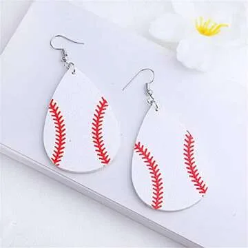 Stylish Faux Leather Teardrop Earrings for Women