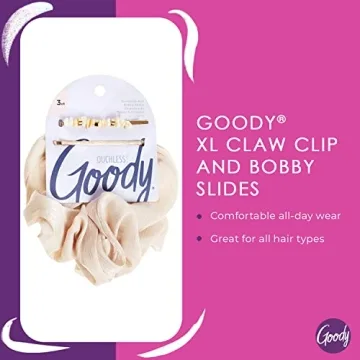 Goody XL Scrunchie and Bobby Slides Bundle for All Hair Types