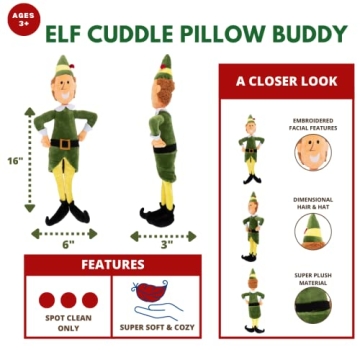 Franco Elf Buddy Movie Plush Cuddle Pillow for Fans
