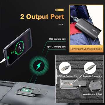 BOPai Slim Laptop Thin Business Backpack 15-15.6 inch with Bottle Holder USB Charging Professional for Men Water Resistant College Notebook Work Office Anti Theft Smart Computer Light Back pack Black