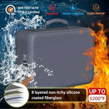 DocSafe 5200°F Document Organizer with Lock,Upgraded Heat Insulated Fireproof＆Waterproof Box 8 Layers File Organizer,Portable Home Travel Safe Storage for Important Documents, Files,Gray (Soft)