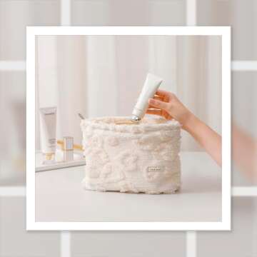 Chic Duleylv Fluffy Makeup Bag for Women Stylish Organizer