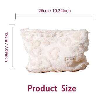 Chic Duleylv Fluffy Makeup Bag for Women Stylish Organizer