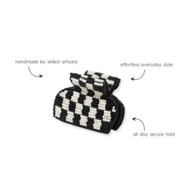 INK+ALLOY Small Beaded Hair Clips for Women