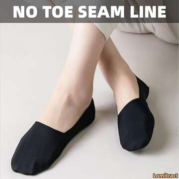 Lomitract Ultra Low Cut No Show Socks with Silicone Grip
