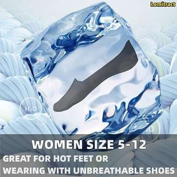 Lomitract Ultra Low Cut No Show Socks with Silicone Grip