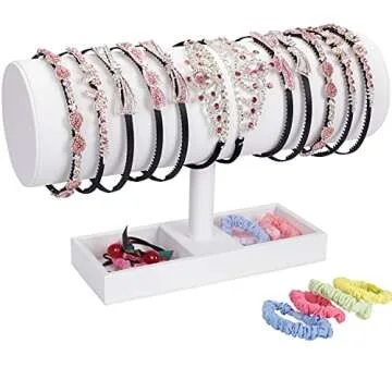 Stylish White Leather Headband Organizer for Women