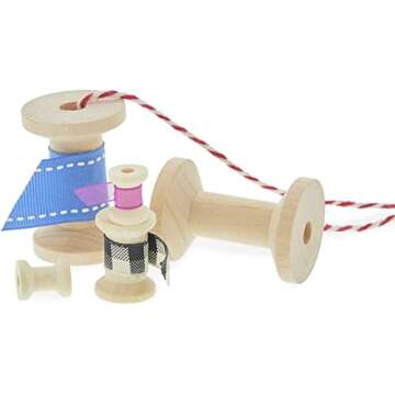 Okuna Outpost 140 Unfinished Wooden Spools for Crafts