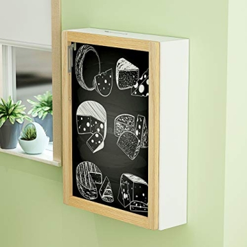 HOME BI Wall Mounted Folding Desk with Ample Storage