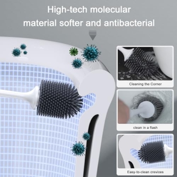 Lefree Silicone Toilet Brush and Holder for Effective Cleaning