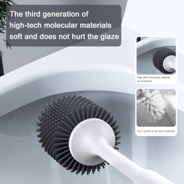 Lefree Silicone Toilet Brush and Holder for Effective Cleaning