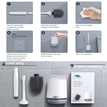 Lefree Silicone Toilet Brush and Holder for Effective Cleaning