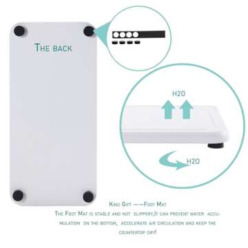 NiuYichee Set of 6 Bathtub Vanity Trays, with Ceramic Toothbrush Holder, Diatomaceous Earth Coasters, Kitchen Soap Tray, Water Absorbing Stone Used for Hand Soap & Cosmetic Bottles