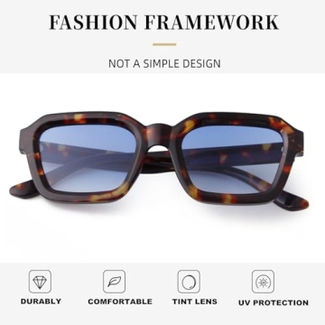 Trendy Square Sunglasses for Men Women Retro Chic Shades 2025