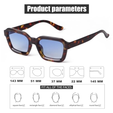 Trendy Square Sunglasses for Men Women Retro Chic Shades 2025