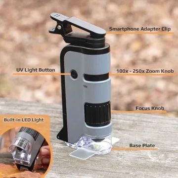 Carson MicroFlip Pocket Microscope - STEM Learning Tool