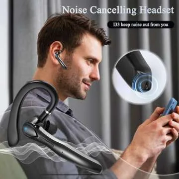 Sisism Bluetooth Headset with 55 Hour Battery Life