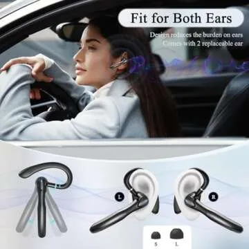 Sisism Bluetooth Headset with 55 Hour Battery Life