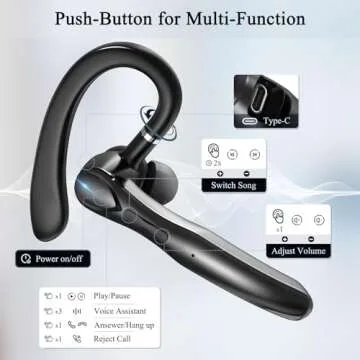 Sisism Bluetooth Headset with 55 Hour Battery Life