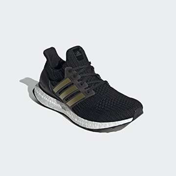 adidas Women's Ultraboost 4.0 DNA Running Shoe, Black/Gold Metallic/White, 8.5