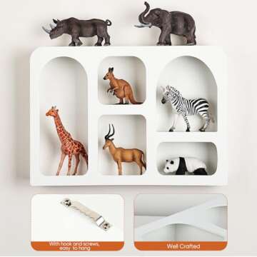 Ella & Emma White Floating Wall Shelf for Chic Storage