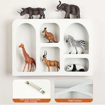 Ella & Emma White Floating Wall Shelf for Chic Storage