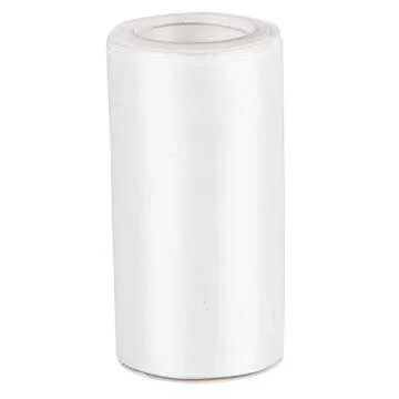 VATIN Double Face White Satin Ribbon 4" Continuous 5 Yards