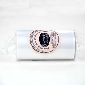 VATIN Double Face White Satin Ribbon 4" Continuous 5 Yards,White Polyester Fabric Ribbon use for Bows Bouquet, Gift Wrapping, Floral Arrangement Wedding Decoration