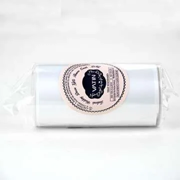 VATIN Double Face White Satin Ribbon 4" Continuous 5 Yards