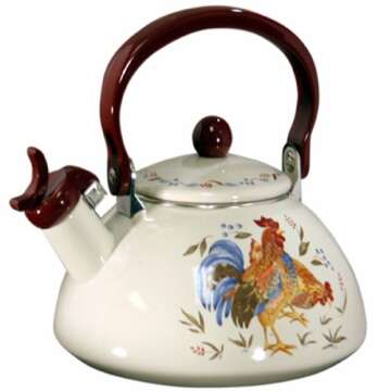 Stylish Corelle Harmonic Hum Whistling Teakettle 2.2 Quart