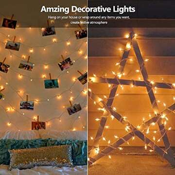 100 Count Connectable Christmas String Lights for Decor