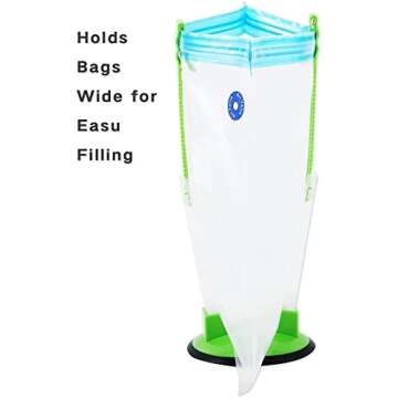 OTURGC Baggy Sandwich Racks Holder，Food Storage Bags Clip-Ideal Plastic Kitchen Gadget, No Hassle Cooking Solutions(4 Pack), 4pcs, Green…