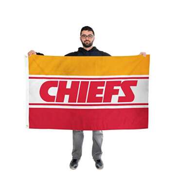 FOCO Kansas City Chiefs NFL Horizontal Flag,3 ' x 5 '