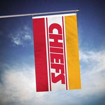 FOCO Kansas City Chiefs NFL Horizontal Flag,3 ' x 5 '
