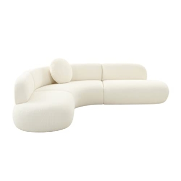 Tov Furniture Broohah Cream Boucle Sectional