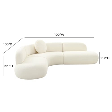 Tov Furniture Broohah Cream Boucle Sectional