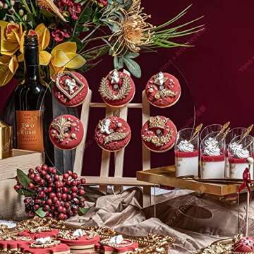 Crown Fondant Molds, Lace Cake Border Decoration Mold 5 Pcs, for Biscuit Candy Chocolate Mousse Cookies Butter Flower Paste Dough, Birthday, Valentine's Day, Baby Showers, Thanksgiving Day