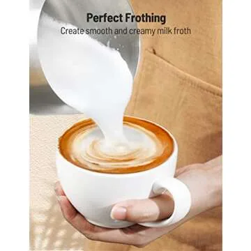 Detachable 4-in-1 Milk Frother and Steamer, PARIS RHÔNE 500ml Hot Chocolate Maker and Electric Milk Heater with Hot & Cold Foam, Dishwasher Safe