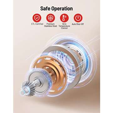 Detachable 4-in-1 Milk Frother and Steamer, PARIS RHÔNE 500ml Hot Chocolate Maker and Electric Milk Heater with Hot & Cold Foam, Dishwasher Safe