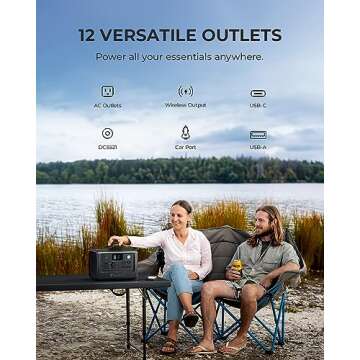 BLUETTI Solar Generator EB70S with PV120 Solar Panel Included, 716Wh Portable Power Station w/ 4 110V/800W AC Outlets, LiFePO4 Battery Pack for Outdoor Camping, Road Trip, Power Outage