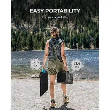 BLUETTI Solar Generator EB70S with PV120 Solar Panel Included, 716Wh Portable Power Station w/ 4 110V/800W AC Outlets, LiFePO4 Battery Pack for Outdoor Camping, Road Trip, Power Outage