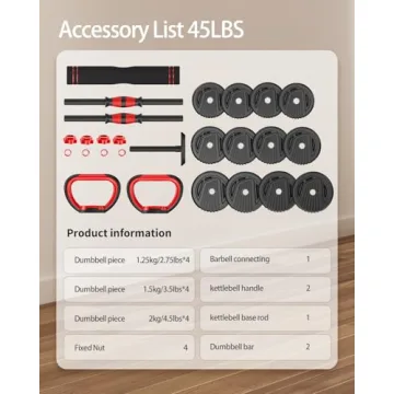 Adjustable Dumbbells Set for Home Gym Fitness