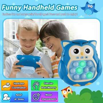 Sensory Pop Fidget Toy: Educational Handheld Game for Kids, Light-Up Fun & Travel-Friendly