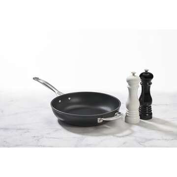 Le Creuset Salt and Pepper Mill Set, 8" x 2 1/2" each, Black & White