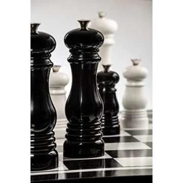 Le Creuset Salt and Pepper Mill Set, 8" x 2 1/2" each, Black & White