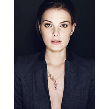 Ann Tarry 24K Gold Plated Orchid Flower Necklace Or Bracelet (Rose-Gold Plated Necklace)