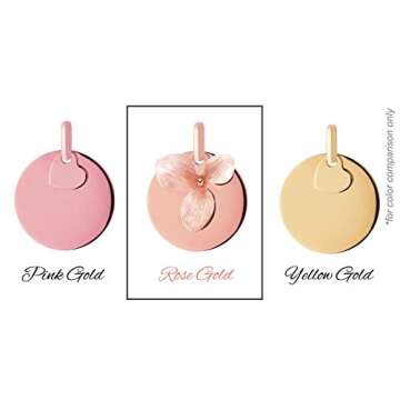 Ann Tarry 24K Gold Plated Orchid Flower Necklace Or Bracelet (Rose-Gold Plated Necklace)